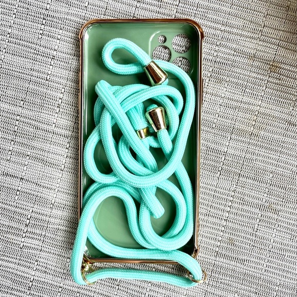 iPhone 11ProMax sage & gold crossbody case - Picture 6 of 7